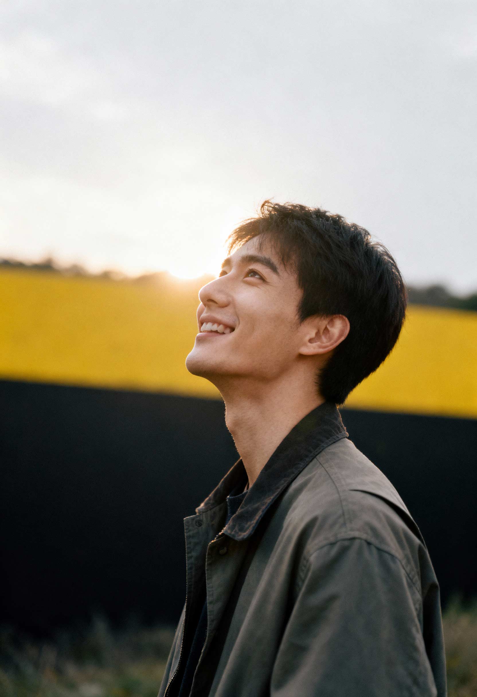 Man looking at the sun